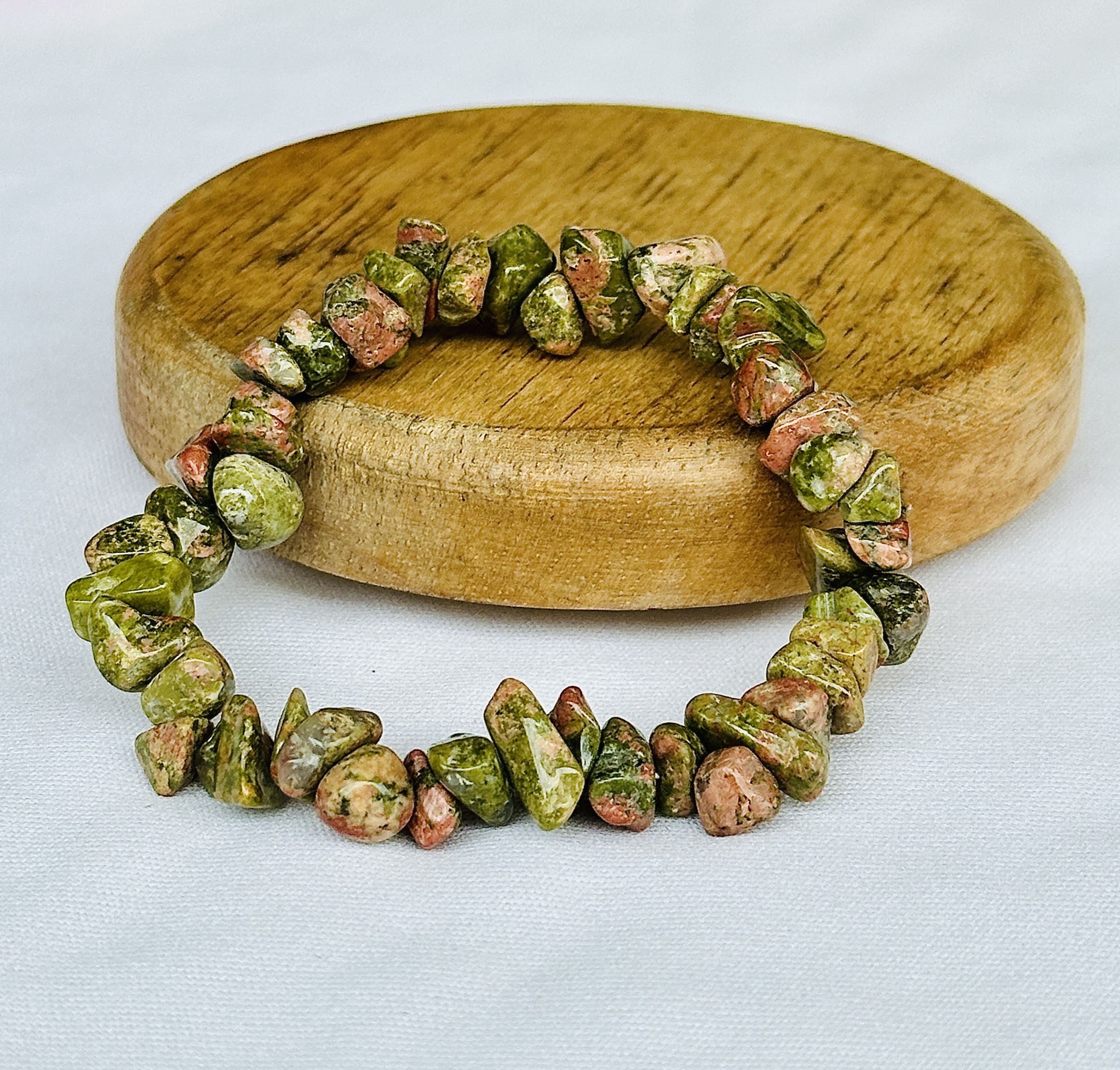 Unakite Raw Bracelet